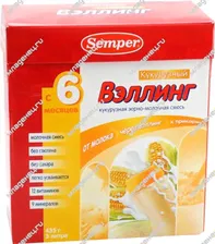 Зерно-молочная смесь Semper Веллинг 435 гр Кукурузная (с 6 мес)