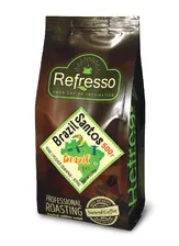 BRASIL SANTOS, Refresso (БРАЗИЛИЯ САНТОС, кофе средней обжарки, зерно, Рефрессо), 500 г.