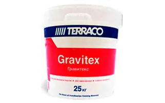 Штукатурка декоративная фасадная Terraco Gravitex Standart (среднее зерно)-1