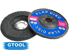 Круг лепестковый торцевой для труднодоступных мест GTOOL d125, зерно P60