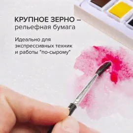 Бумага для акварели 300 г/м2 560x760 мм крупное зерно, 10 листов, BRAUBERG ART PREMIERE, 113239-3