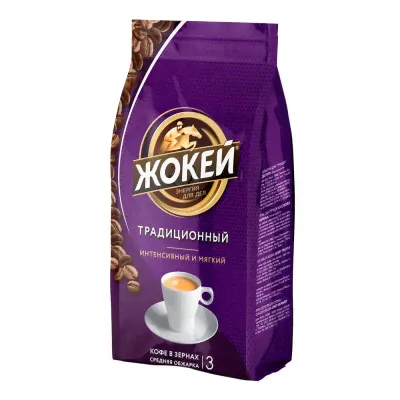 Кофе Жокей 900 г традиционный зерно-3