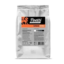 КОФЕ POETTI ESPRESSO EUFORIA, АРАБИКА 100%, ЗЕРНО, 1кг