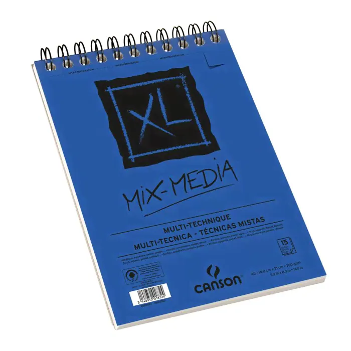 CANSON Альбом для смешанных техник Xl Mix-Media 300г/м.кв 14.8*21см 15л Среднее зерно-0